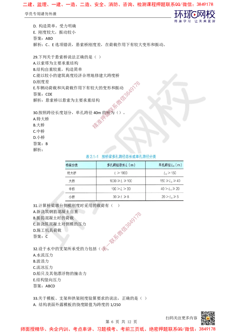 05.一建市政章节选择题-第二章-桥梁工程（1）_2026年一级建造师_2026年一建市政_2025年一建市政SVIP_03-习题精析✿实战特训✿模考通关_29-市政《章节选择班》董雨佳HQ推荐