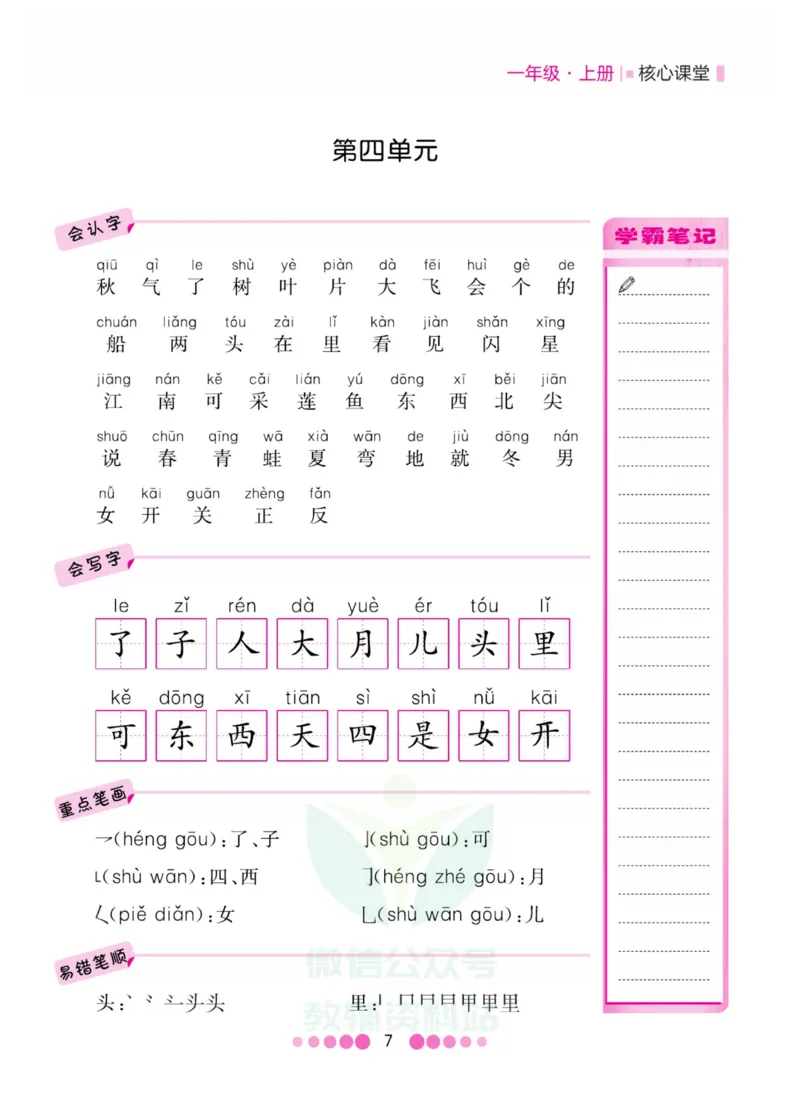 一年级上册语文部编版考点过关_一年级上下册资料_小学一年级学习资料-25年更新版_1-01、小学一年级语文上册_01、知识汇总