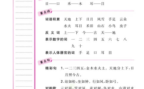 一年级上册语文部编版考点过关_一年级上下册资料_小学一年级学习资料-25年更新版_1-01、小学一年级语文上册_01、知识汇总