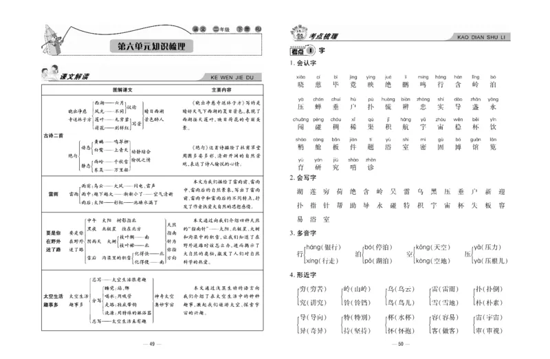 《知识梳理大考卷》语文2年级下册（RJ）_二年级上下册资料_小学二年级学习资料-25年更新版_2-02、小学二年级语文下册_2-2-2、练习题、作业、试题、试卷_电子册类