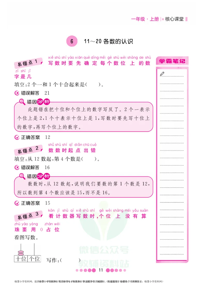 一年级上册数学人教版易错清单_一年级上下册资料_一年级上语数英上下册学习资料_3-6-3、小学一年级数学上册_人教版_1、知识点总结