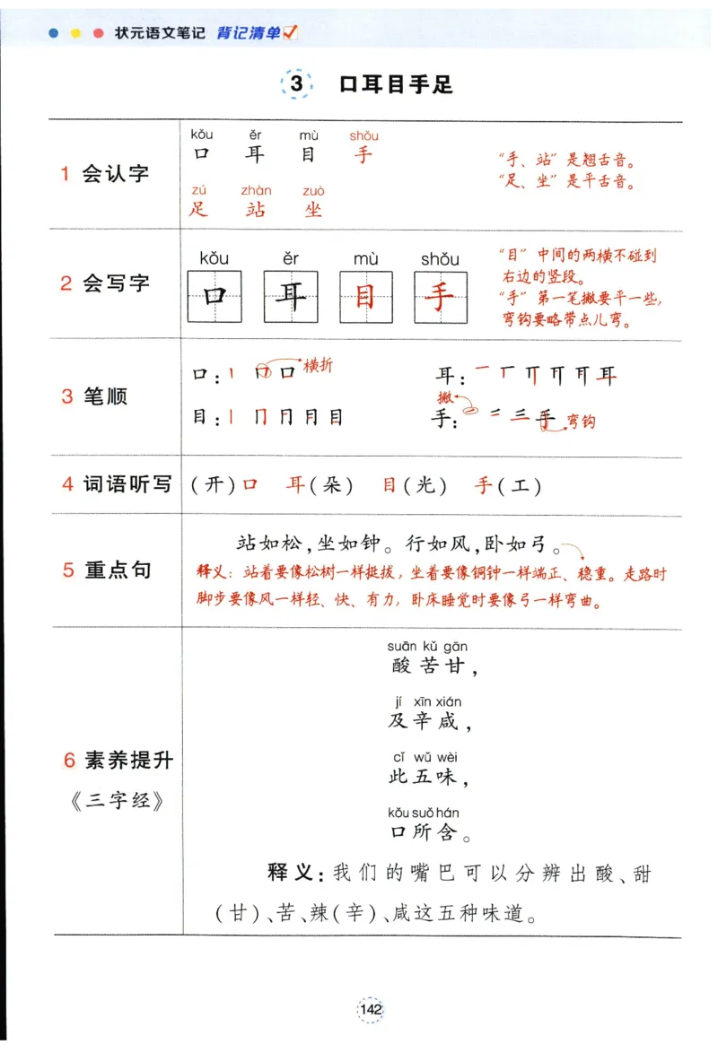 《背记清单》_25秋小学语数英习题试卷_语文_25秋《状元笔记》语文12456_1年级语文《状元笔记》25秋