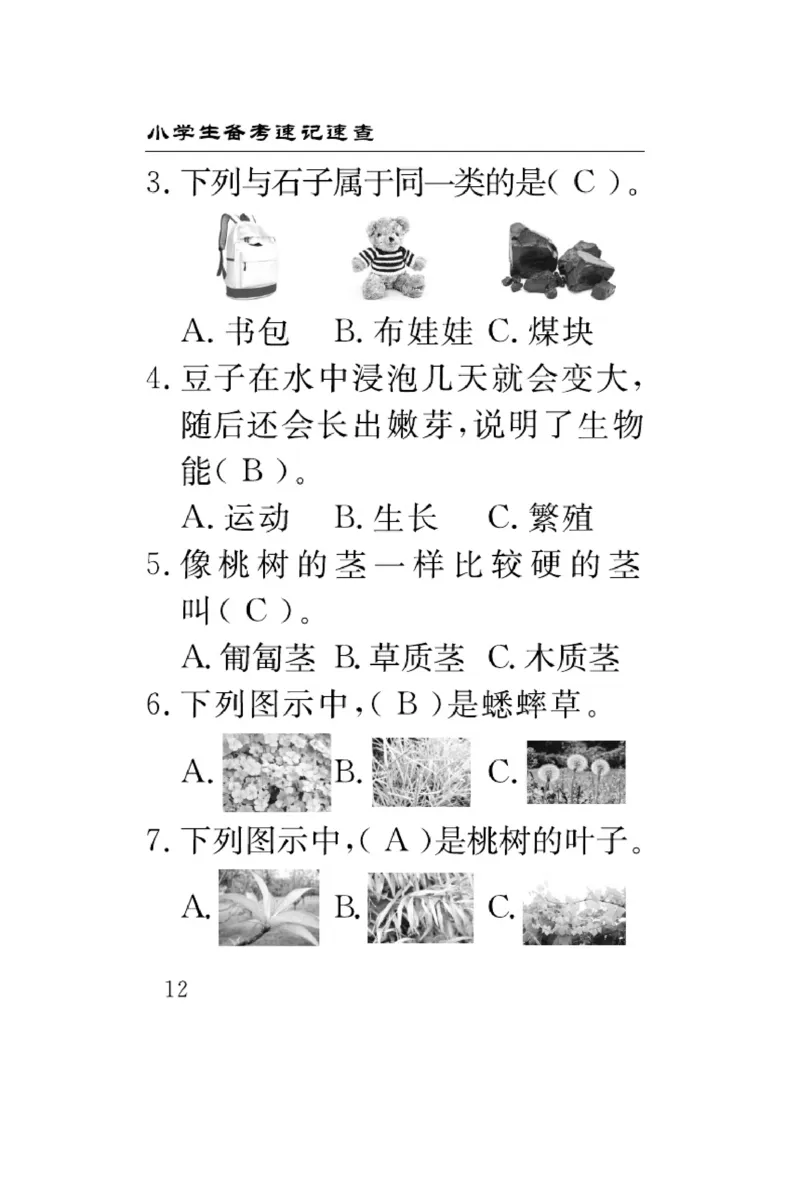 《速记速查》科学3年级下册（冀人版）_三年级上下册资料_小学三年级学习资料-25年更新版_3-10、小学三年级科学下册_冀人版