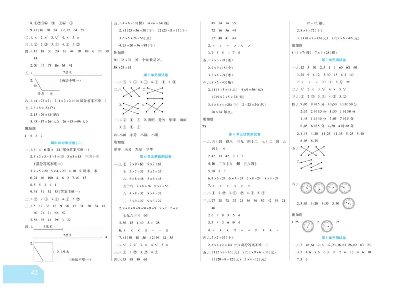 《金考100分》数学2年级上册（RJ）_二年级上下册资料_小学二年级学习资料-25年更新版_2-03、小学二年级数学上册_2-3-2、练习题、作业、试题、试卷_人教版_电子册类