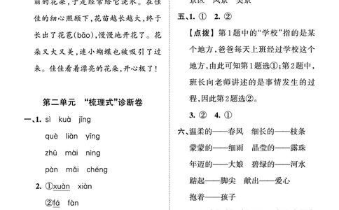 《王朝霞考点梳理时习卷》语文2年级下册（RJ）（答案）_二年级上下册资料_小学二年级学习资料-25年更新版_2-02、小学二年级语文下册_2-2-2、练习题、作业、试题、试卷_电子册类