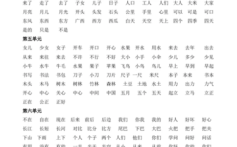 一年级上册语文期末复习各单元期末复习资料汇总归纳_一年级上下册资料_小学一年级学习资料-25年更新版_1-01、小学一年级语文上册_01、知识汇总