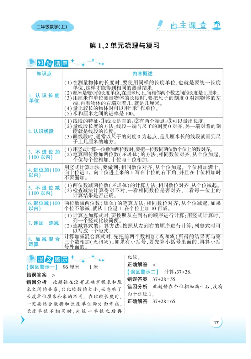 《自主课堂》22秋数学2年级上册（RJ）_二年级上下册资料_小学二年级学习资料-25年更新版_2-03、小学二年级数学上册_2-3-2、练习题、作业、试题、试卷_人教版_电子册类