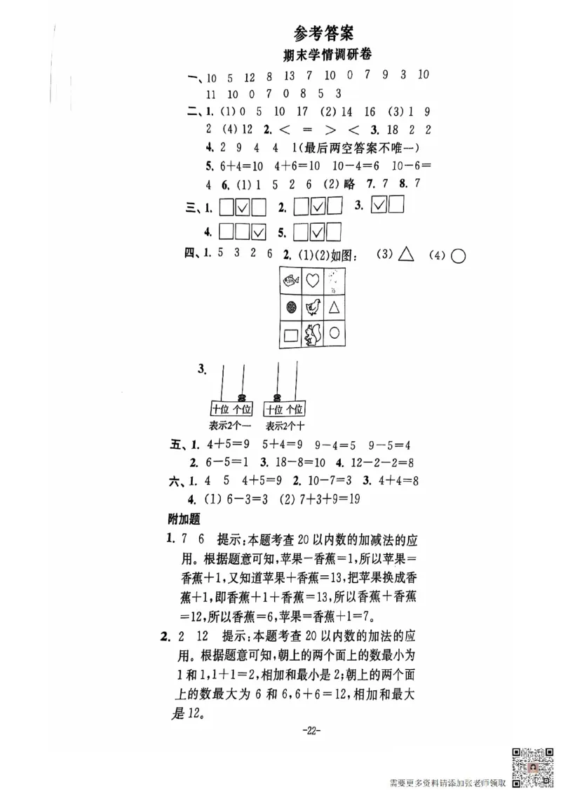 一年级期末数学苏教版_一年级上下册资料_一年级上册小红书同款资料_一年级上册资料