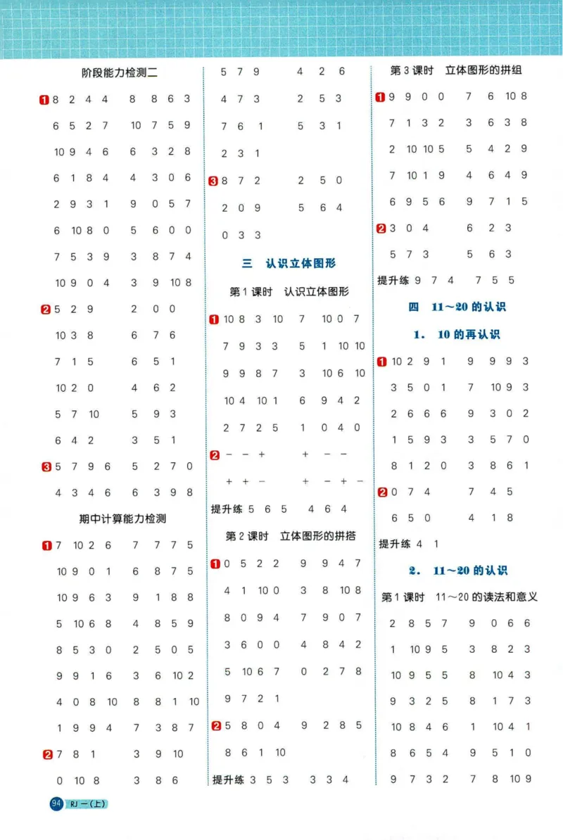 25秋阳光同学计算小达人一年级上册人教版_25秋小学语数英习题试卷_数学_人教版_数学《阳光同学计算小达人》人教25秋_25秋《阳光同学计算小达人》人教版1上