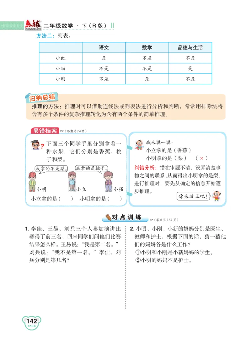 《点拨》24春数学2年级下册（RJ）_二年级上下册资料_小学二年级学习资料-25年更新版_2-04、小学二年级数学下册_2-4-2、练习题、作业、试题、试卷_人教版_电子册类