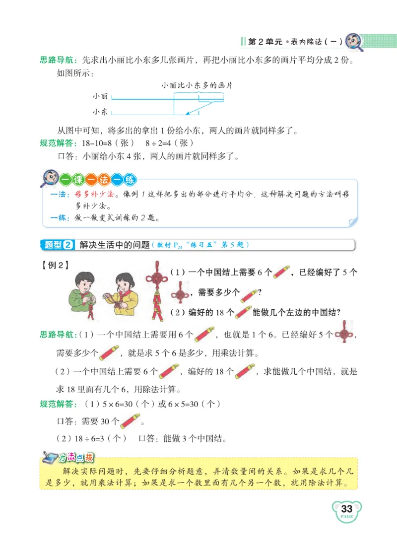 《点拨》24春数学2年级下册（RJ）_二年级上下册资料_小学二年级学习资料-25年更新版_2-04、小学二年级数学下册_2-4-2、练习题、作业、试题、试卷_人教版_电子册类
