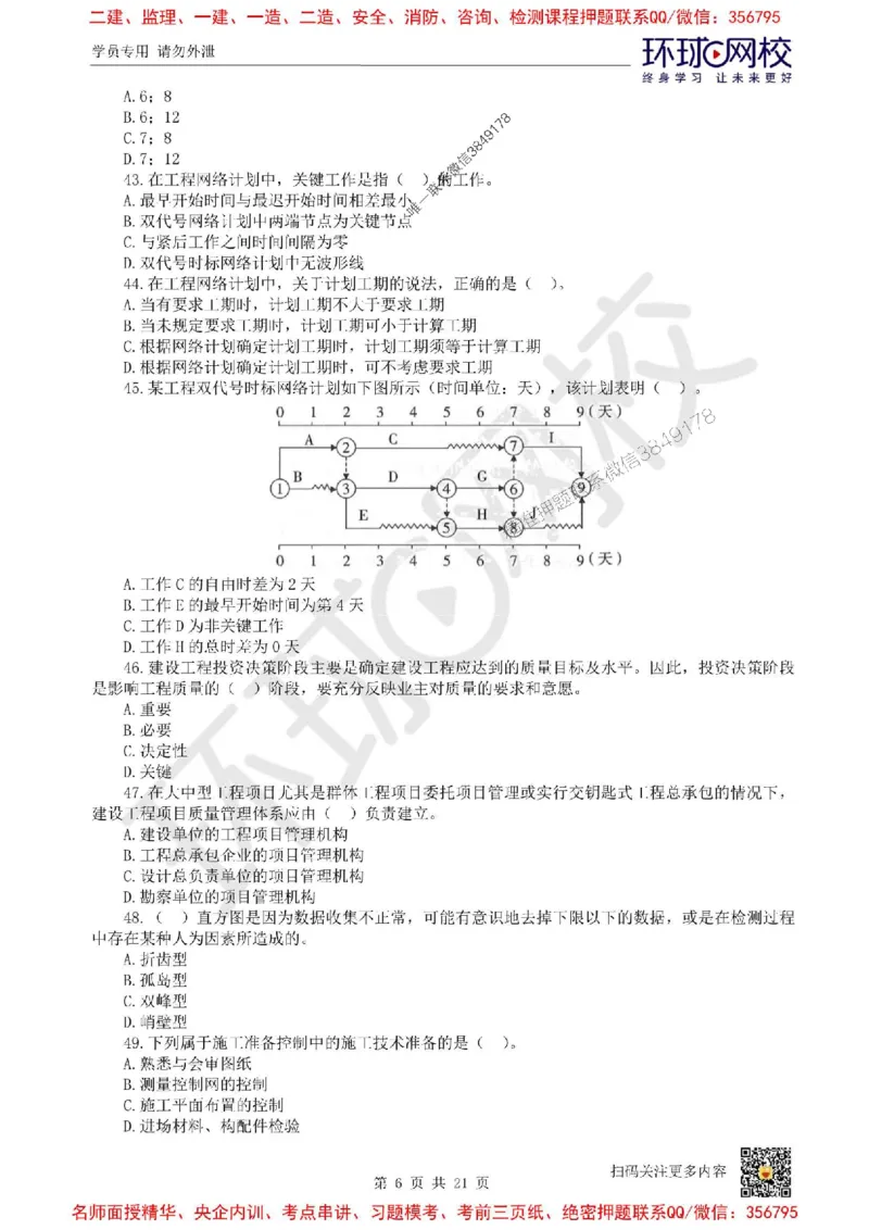 2025环球网校一级建造师《建设工程项目管理》临考点睛卷_2026年一级建造师_2026年一建管理_2025年一建管理SVIP_05-考前密训✿央企特训✿机构普押_41-管理《考前10页纸+临考点睛卷》HQ