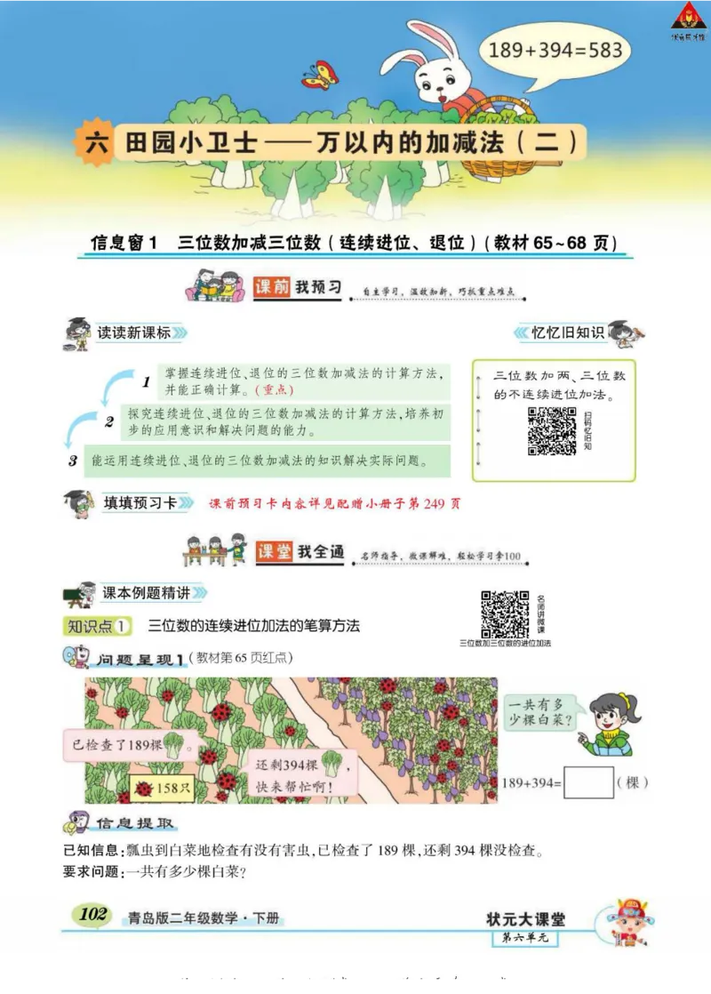 《状元大课堂》导学案-数学2年级下册（63QD）_二年级上下册资料_小学二年级学习资料-25年更新版_2-04、小学二年级数学下册_2-4-2、练习题、作业、试题、试卷_青岛版63_电子册类