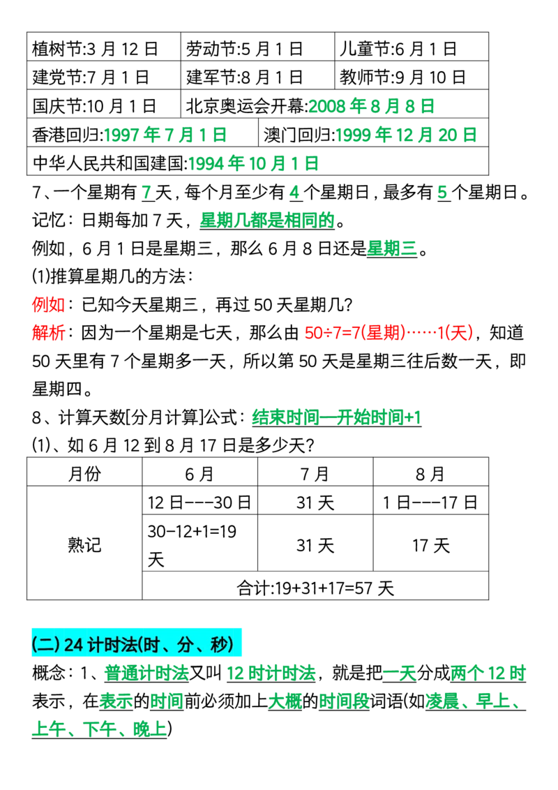 三年级下册数学年月日知识点整理_三年级上下册资料_三年级下册小红书同款资料_三下数学