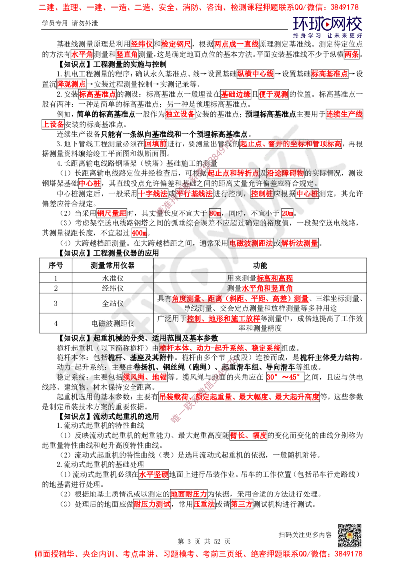 2025环球网校一级建造师《机电工程管理与实务》睡前半小时关键词速记_2026年一级建造师_2026年一建机电_2025年一建机电SVIP_01-精华文档✿电子教材✿历年真题