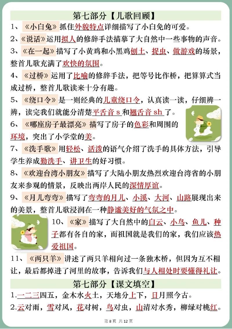 一年级上册语文全册知识点_一年级上下册资料_一年级上册小红书同款资料_语文