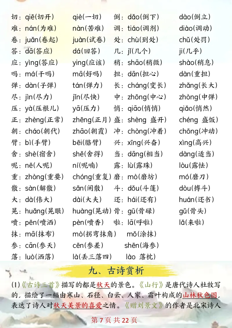 三年级上册语文1-8单元全册知识点汇总(2)_三年级上下册资料_三年级下册小红书同款资料_三下语文