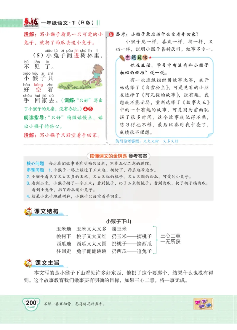 《点拨》语文1年级下册（RJ）_一年级上下册资料_小学一年级学习资料-25年更新版_1-02、小学一年级语文下册_3-6-2-2、练习题、作业、专项、试卷_部编（人教）版_电子册类