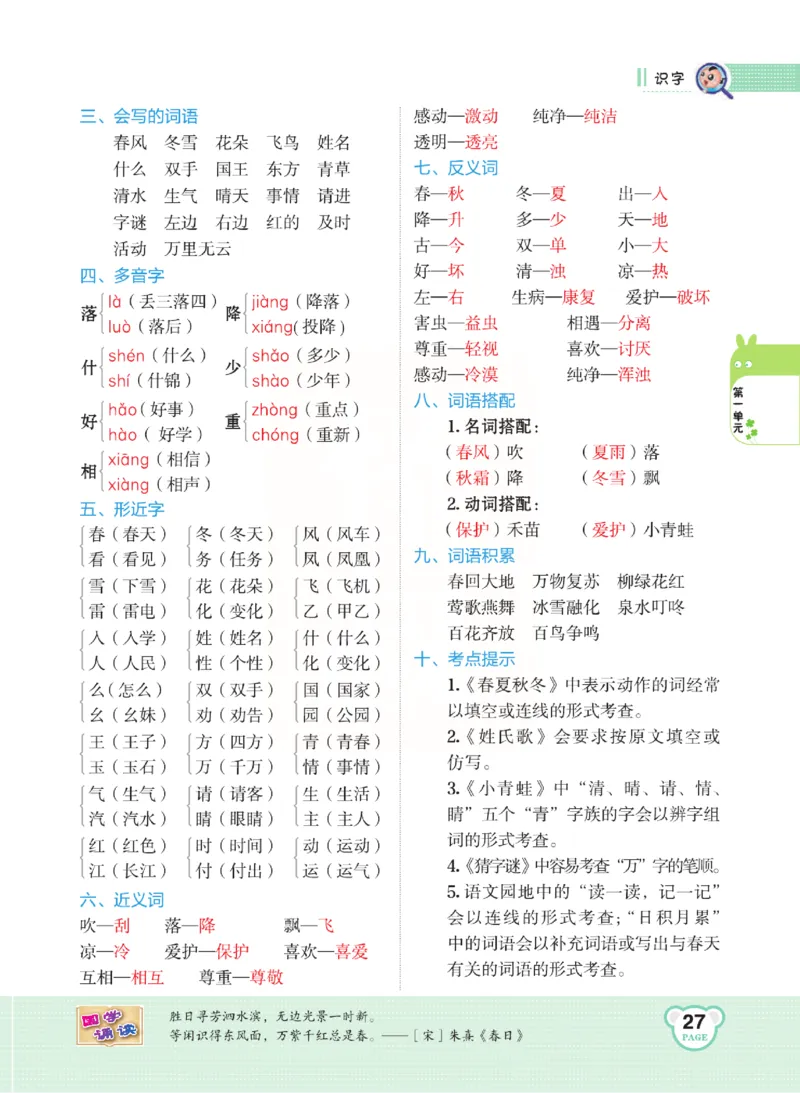 《点拨》语文1年级下册（RJ）_一年级上下册资料_小学一年级学习资料-25年更新版_1-02、小学一年级语文下册_3-6-2-2、练习题、作业、专项、试卷_部编（人教）版_电子册类