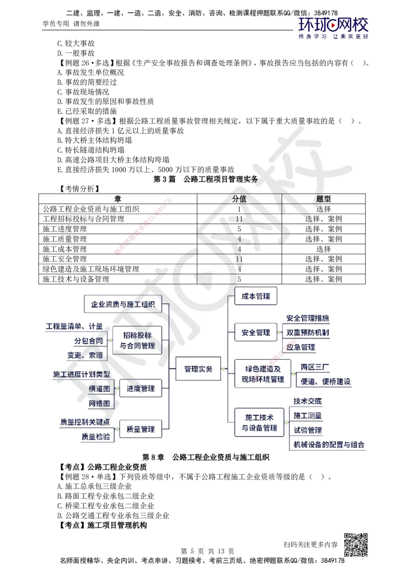 12.2025一建公路精题必练-第12讲-第5-9章交通工程、法规标准、施工组织、招标投标合同管理_2026年一级建造师_2026年一建公路_2025年一建公路SVIP_03-习题精析✿实战特训✿模考通关