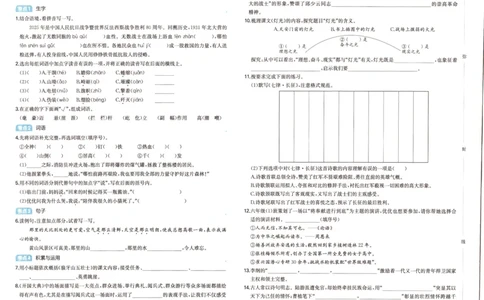 25秋《一本15天期末考前冲刺卷》语文6上_25秋小学语数英习题试卷_语文_❤25秋1-6《一本15天期末考前冲刺卷》语文-人教版(1)