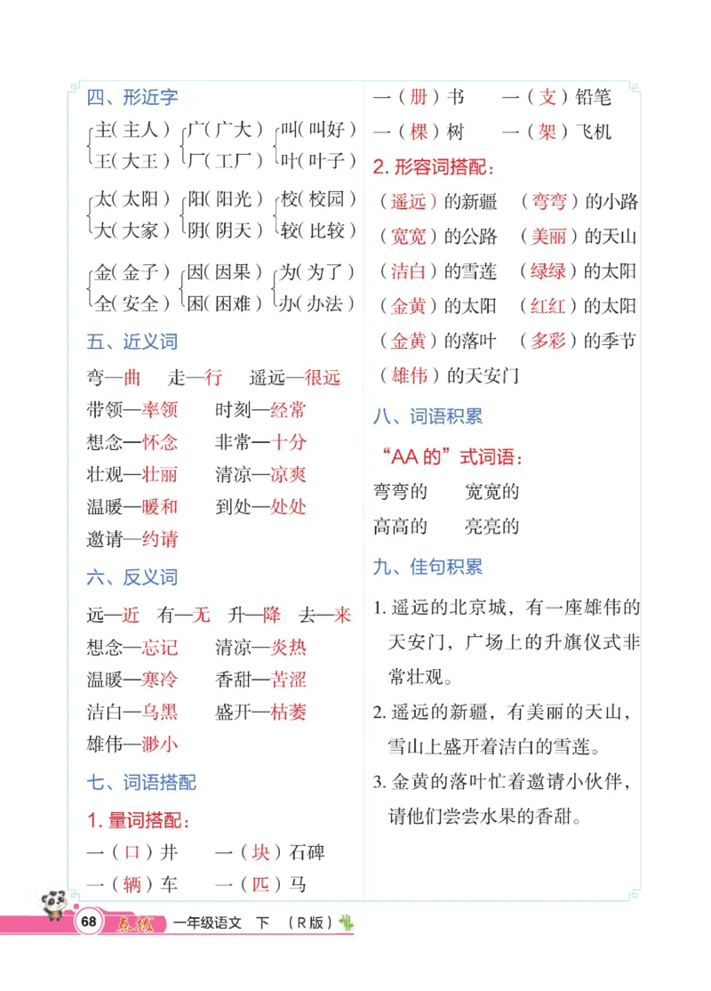 《点拨》23春语文1年级下册（RJ）_一年级上下册资料_小学一年级学习资料-25年更新版_1-02、小学一年级语文下册_3-6-2-2、练习题、作业、专项、试卷_部编（人教）版_电子册类