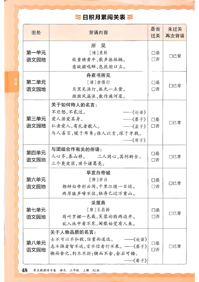 25秋三上语文考点梳理手册和答案_25秋小学语数英习题试卷_数学_人教版_人教版数学《王朝霞考点梳理时习卷》_三年语文上册《王朝霞考点梳理时习卷》25秋(1)