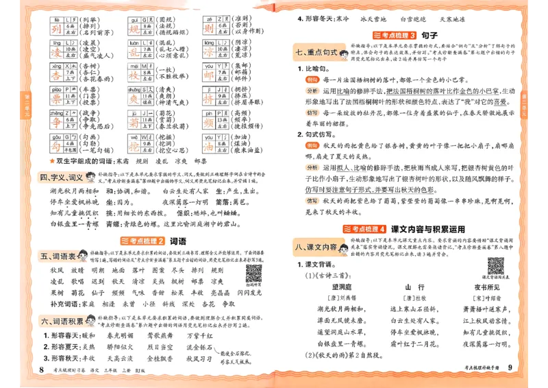 25秋三上语文考点梳理手册和答案_25秋小学语数英习题试卷_数学_人教版_人教版数学《王朝霞考点梳理时习卷》_三年语文上册《王朝霞考点梳理时习卷》25秋(1)