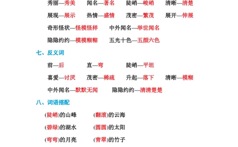 二年级语文上册单元基础知识必记第四单元基础知识必记_二年级上下册资料_小学二年级学习资料-25年更新版_2-01、小学二年级语文上册_2-1-1、复习、知识点、归纳汇总