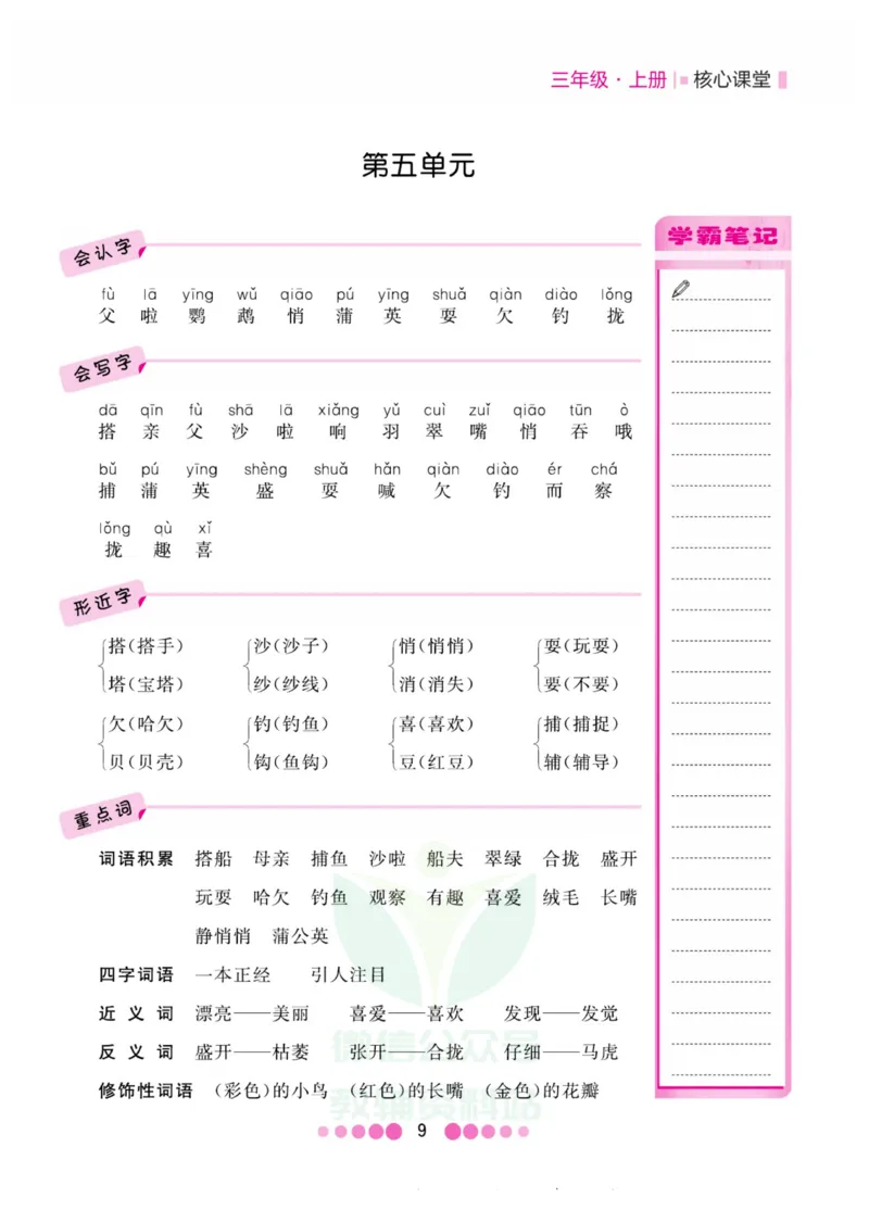 三年级上册语文部编版考点过关_三年级上下册资料_小学三年级学习资料-25年更新版_3-01、小学三年级语文上册_3-1-2、练习题、作业、试题、试卷_专项练习