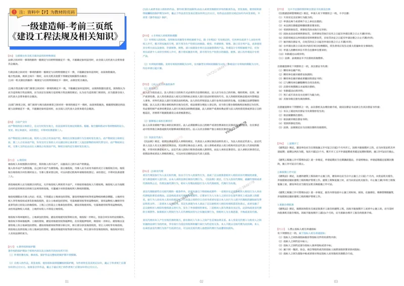 2025年一级建造师《建设工程法规》考前三页纸_2026年一建法规_2025年一建法规SVIP_05-考前密训✿央企特训✿机构普押_33-法规《考前预测3页纸》SMR