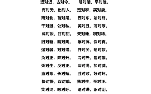 一（上）语文近义词、反义词、对子歌_一年级上下册资料_小学一年级学习资料-25年更新版_1-01、小学一年级语文上册_01、知识汇总_语文一（上）重点文件总汇