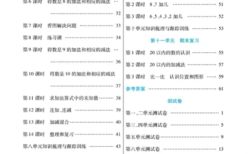 《课课通》同步随堂检测-数学1年级上册（SJ）_一年级上下册资料_小学一年级学习资料-25年更新版_1-03、小学一年级数学上册_苏教版_10、电子书籍