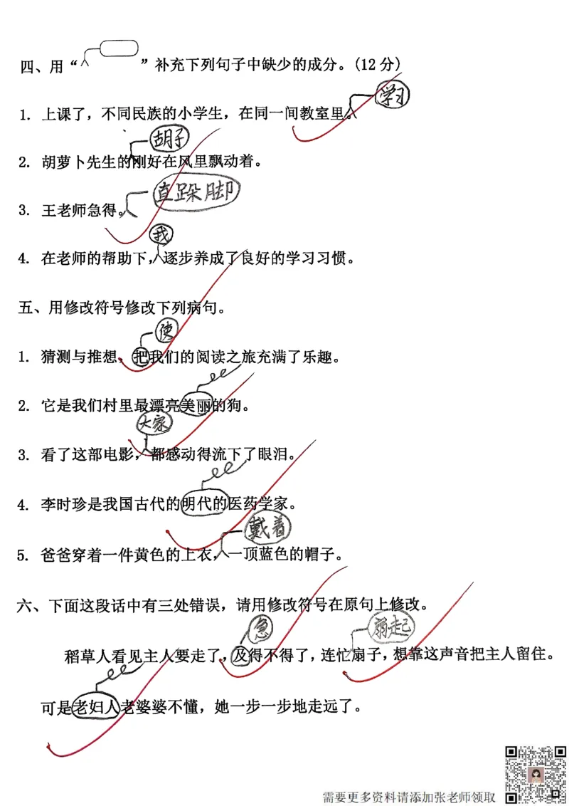 三上语文期中复习五大考点专项训练_三年级上下册资料_三年级上册小红书同款资料_语文