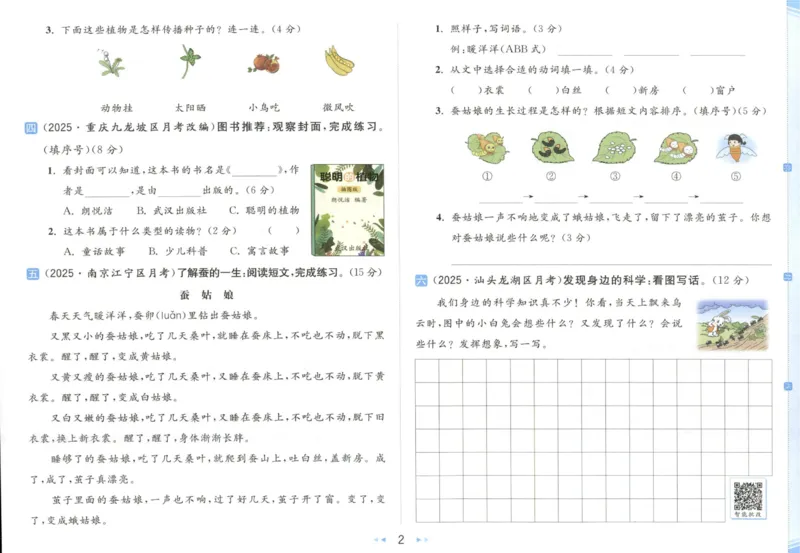 25秋《亮点给力新情境素养卷》语文2上_25秋小学语数英习题试卷_语文_25秋《亮点给力新情境素养卷》语文1-6上(1)