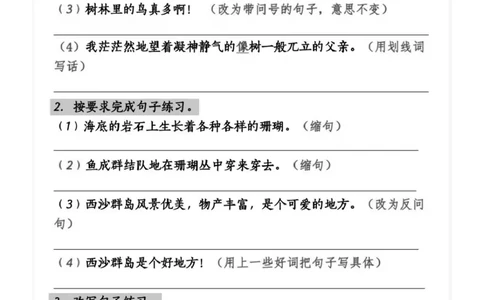 三上语文句子仿写专项练习_三年级上下册资料_三年级下册小红书同款资料_三下语文
