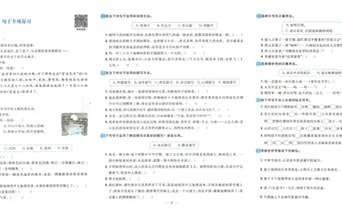 《阳光同学期末复习卷》（5上）_25秋小学语数英习题试卷_语文_语文阳光同学期末复习卷