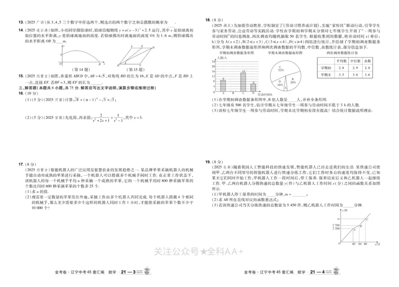 2026《中考数学45套》辽宁_2026《中考》数学、英语、物理+化学安徽、河北、河南、山西、辽宁、湖北_2026《中考数学45套》全国地方版
