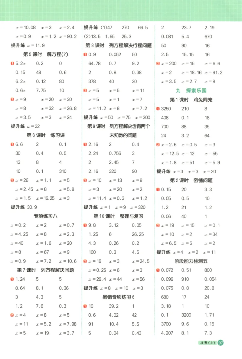 25秋《阳光同学计算小达人》5年级上册冀教版_25秋小学语数英习题试卷_数学_冀教版_25秋阳光同学计算小达人数学冀教版1-6