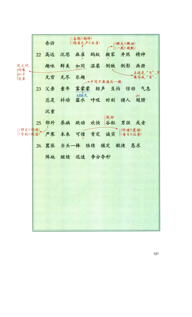 《涂重点》预习学习笔记-语文3年级上册（RJ）_三年级上下册资料_小学三年级学习资料-25年更新版_3-01、小学三年级语文上册_3-1-2、练习题、作业、试题、试卷_电子册类