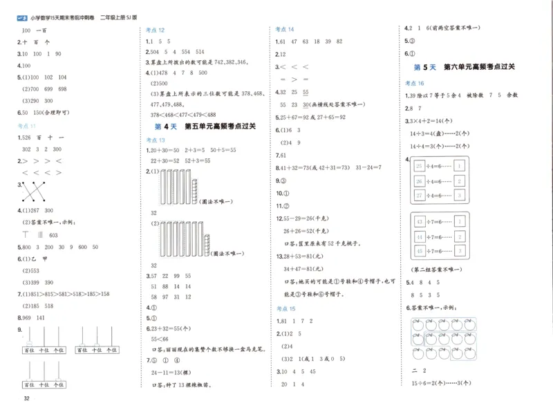 25秋《一本15天期末考点冲刺卷》苏教数学2上_25秋小学语数英习题试卷_数学_苏教版_25秋一本15天期末卷苏教版数学_25秋一本15天期末卷苏教版数学二上