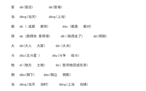 二年级下册必须掌握的&middot;近义词&middot;反义词&middot;多音字汇总_二年级上下册资料_小学二年级学习资料-25年更新版_2-02、小学二年级语文下册_2-2-2、练习题、作业、试题、试卷_专项练习_词语、注音