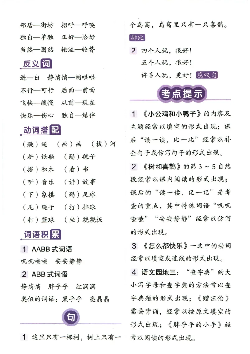 一（下）语文1-8单元重点总结_一年级上下册资料_小学一年级学习资料-25年更新版_1-02、小学一年级语文下册_3-6-2-1、复习、知识点、归纳汇总_部编（人教）版