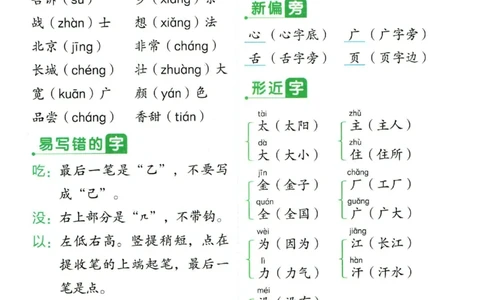 一（下）语文1-8单元重点总结_一年级上下册资料_小学一年级学习资料-25年更新版_1-02、小学一年级语文下册_3-6-2-1、复习、知识点、归纳汇总_部编（人教）版