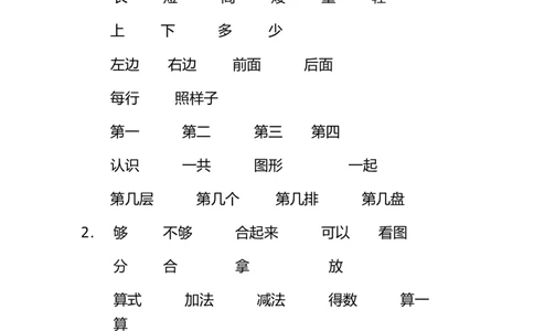 一年级数学必识字_一年级上下册资料_小学一年级学习资料-25年更新版_1-04、小学一年级数学下册_1-4-2、练习题、作业、试题、试卷_通用