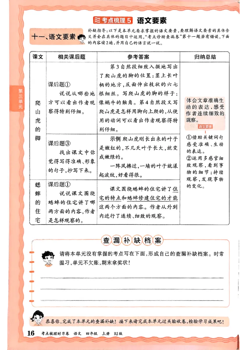 25秋四上语文人教版《王朝霞考点梳理时习卷》补缺手册_25秋小学语数英习题试卷_数学_人教版_人教版数学《王朝霞考点梳理时习卷》_四年语文上册《王朝霞考点梳理时习卷》25秋