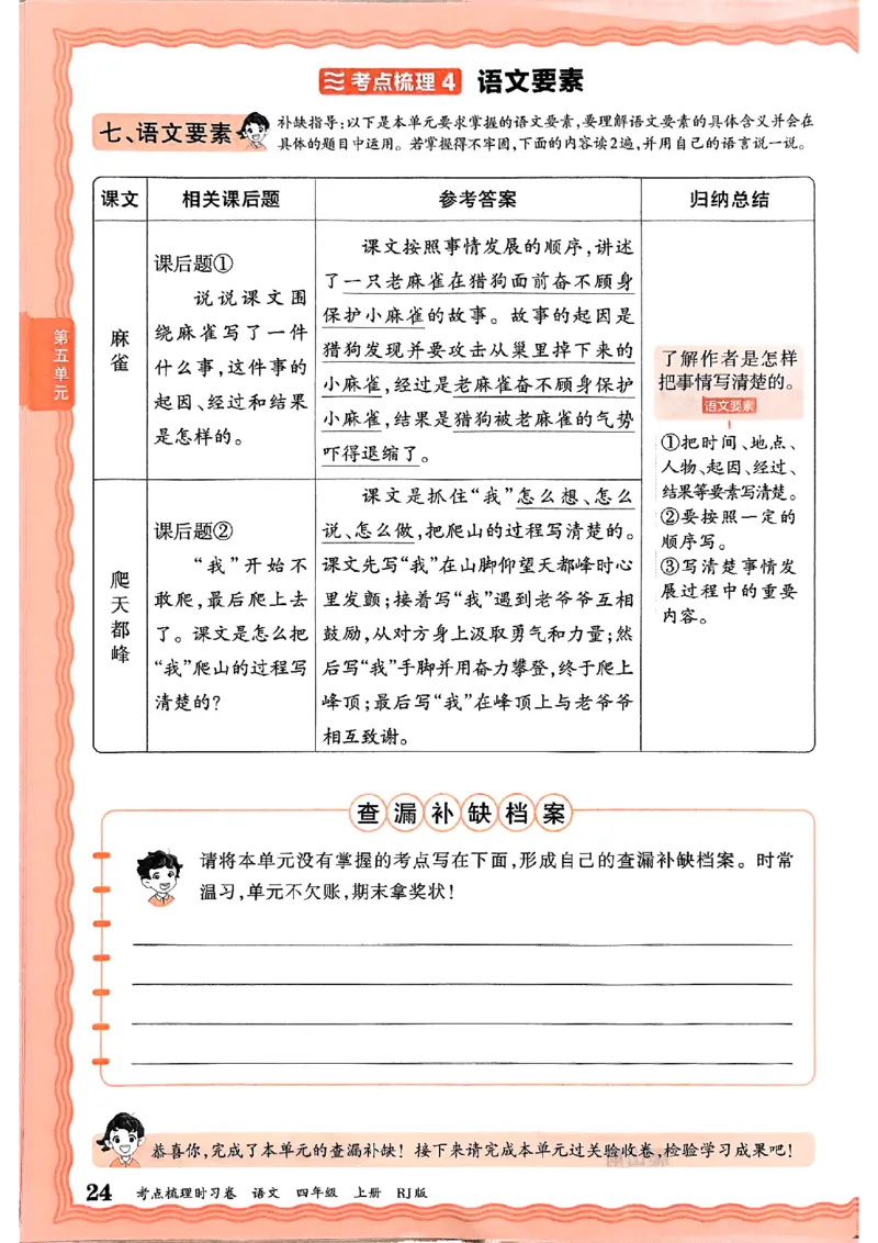 25秋四上语文人教版《王朝霞考点梳理时习卷》补缺手册_25秋小学语数英习题试卷_数学_人教版_人教版数学《王朝霞考点梳理时习卷》_四年语文上册《王朝霞考点梳理时习卷》25秋