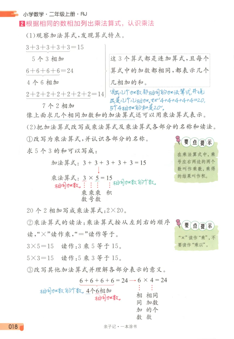 25秋《一本涂书》2年级上册数学人教版_25秋小学语数英习题试卷_数学_人教版_人教小学数学（一本涂书）1-6年级上册