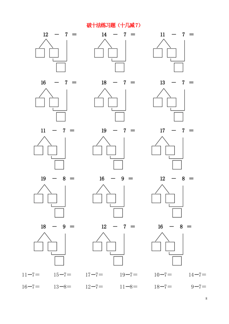 一年级凑十法破十法_一年级上下册资料_小学一年级学习资料-25年更新版_1-00、幼小衔接_幼小衔接数学启蒙篇