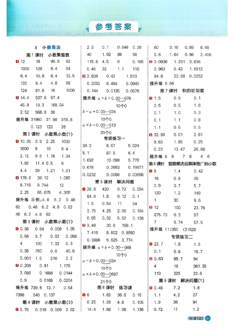 25秋五上计算小达人数学人教_25秋小学语数英习题试卷_数学_人教版_数学《阳光同学计算小达人》人教25秋_25秋《阳光同学计算小达人》人教版5上
